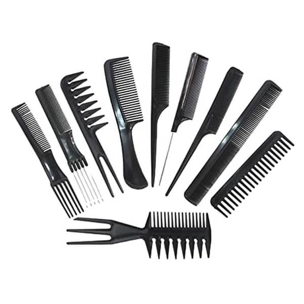 Pack Of 10 Professional Hair Comb Set