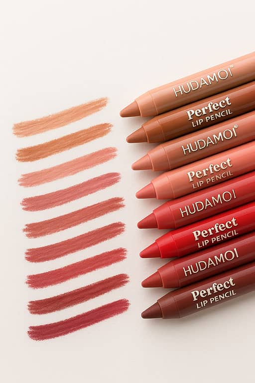 Hudamoji Lip Pencil Crayon – Perfect Lip Liner for Precise Definition and Long-Lasting Color