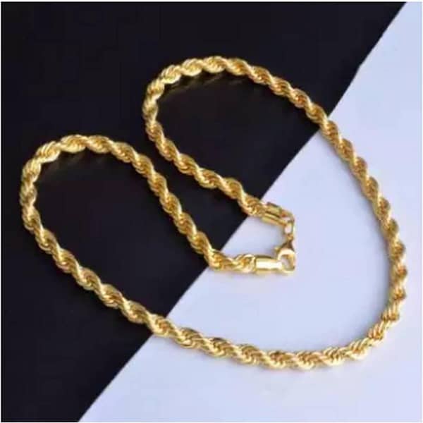 Imported Rope Shaped Italian Golden Chain
