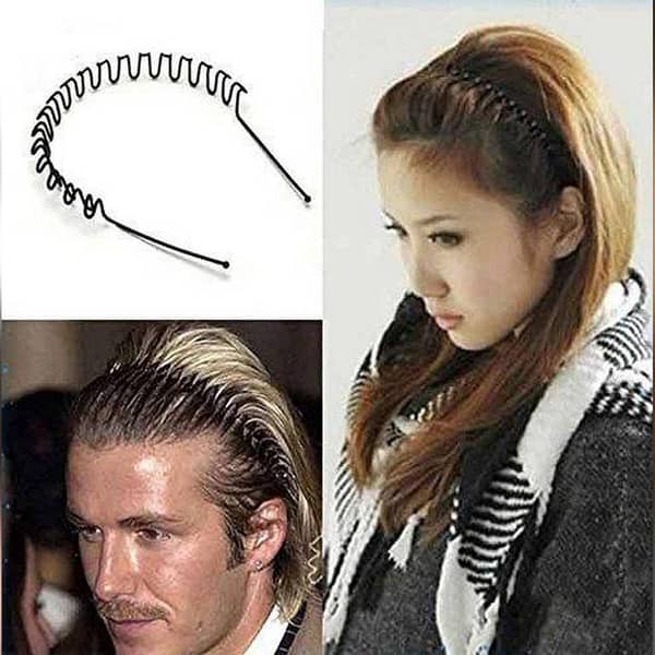 Pack of 2 Zigzag Wavy Hairbands for Men and Women