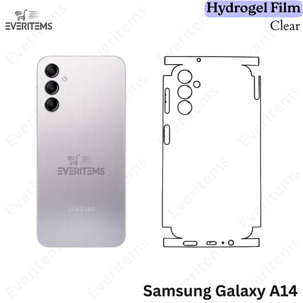 Samsung Galaxy A14 Clear Hydrogel Back Film with Self-Healing, Scratch-Resistant TPU