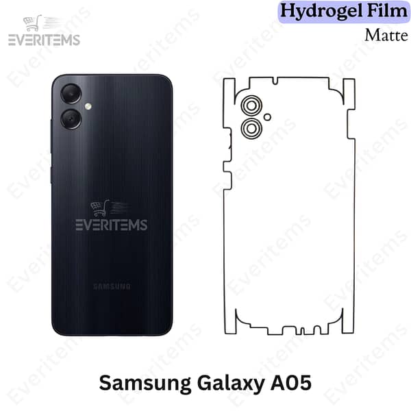 Samsung Galaxy A05 Matte Hydrogel Back Film with 360° Protection and Self-Healing, Anti-Fingerprint, Scratch-Resistant