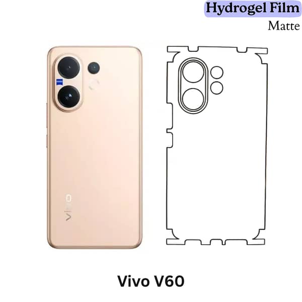 Vivo V60 Matte Hydrogel Back Film with 360° Protection, Self-Healing TPU, and Scratch Resistance
