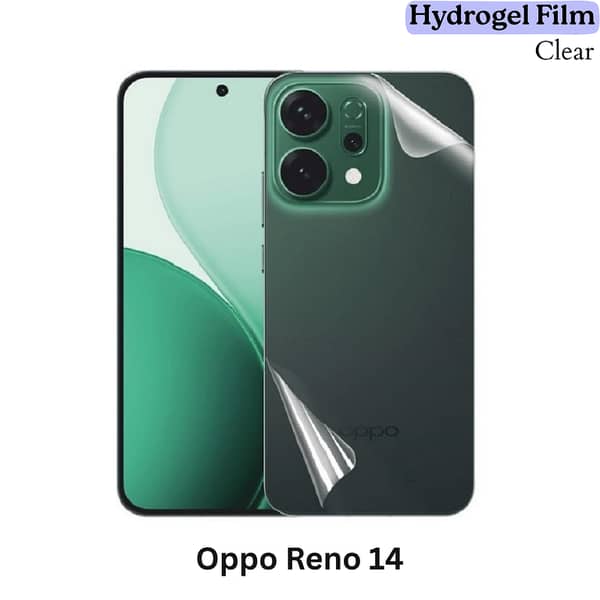 Oppo Reno 14 Front & Back Clear Hydrogel Film – Full-Body Protective Screen and Back Cover