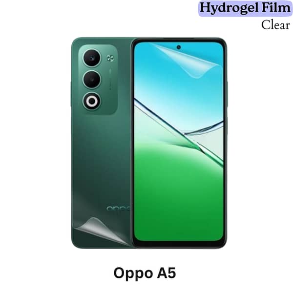 Oppo A5 Clear Hydrogel Film (Front & Back) – Full-Body Transparent Protector with Self-Healing, Scratch Resistance, and Ultra-Thin Flexibility