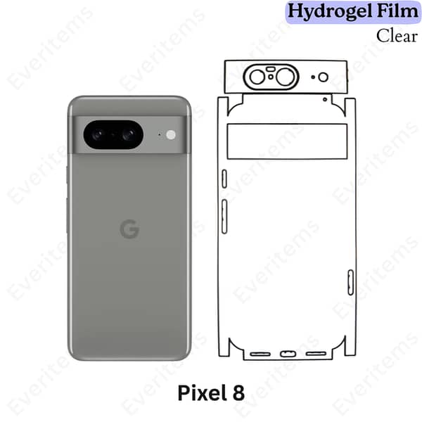 Google Pixel 8 Clear Hydrogel Back Film with 360° Protection, Self-Healing, Scratch-Resistant and Slim Case-Friendly