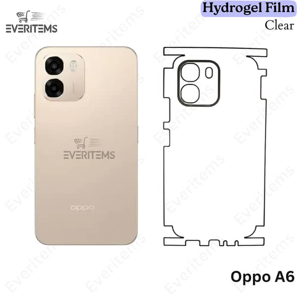 Oppo Clear Back Sheet Hydrogel Film for A6, A6 Pro, A5i, A5, Reno 14, Reno 14F – Transparent Scratch Guard