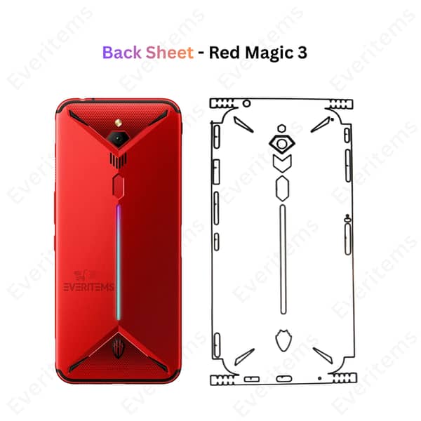 ZTE Nubia Red Magic Back Sheet Hydrogel Film for 11 Pro, 10 Pro Plus, 10 Pro, 9 Pro Plus, 9 Pro, 8s Pro, 8 Pro, 8 Pro Plus, 6s Pro, 6 Pro, 5G, 3s, 3, Mars Sports Phone