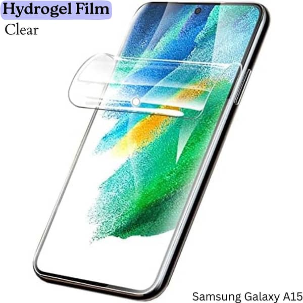 Samsung Galaxy A15 Hydrogel Screen Protector – Clear, Edge-to-Edge, Self-Healing