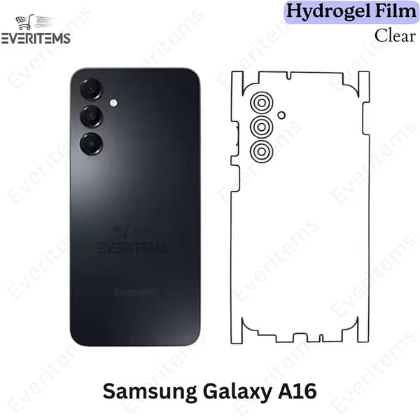 Samsung Galaxy A16 Clear Hydrogel Film / Back Shield – HD Transparent TPU, Self-Healing, Scratch-Resistant, Slim Fit