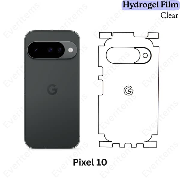 Google Pixel Clear Back Sheet Hydrogel Film for Pixel 10, 9 Pro XL/Pro/Standard, 9a, and 8 Series — Transparent Scratch Guard