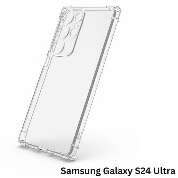 Samsung Galaxy S24 Ultra Transparent TPU Back Cover – Clear, Flexible Case with Corner Protection
