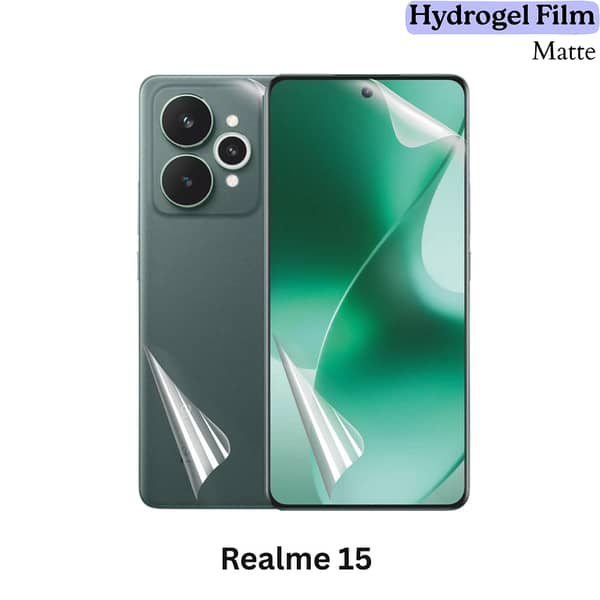 Realme 15 Matte Hydrogel Film (Front & Back) – Anti-Glare Full-Body Protector