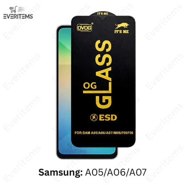 Samsung Galaxy A05 / A06 / A07 Original OG Tempered Glass Screen Protector – Full Glue, Edge-to-Edge Coverage