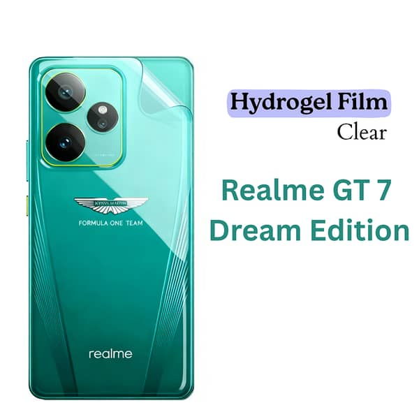 Realme GT 7 Dream Edition Back Protector: Clear Hydrogel Film (Back Only)