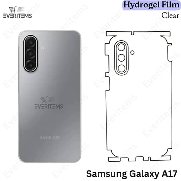 Samsung Galaxy A17 Clear Hydrogel Back Film with 360° Protection, Self-Healing, Scratch Resistance, and Slim Case Friendly Design