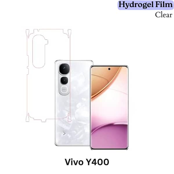 Vivo Y400 Clear Hydrogel Film (Front & Back) – Full-Body Transparent Protector with Edge-to-Edge Self-Healing, Scratch Resistance, and Smooth Touch