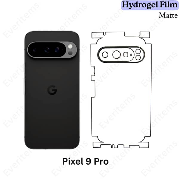 Google Pixel 9 Pro Matte Hydrogel Back Film – 360° Protection, Anti-Fingerprint, Self-Healing, Slim Case-Friendly
