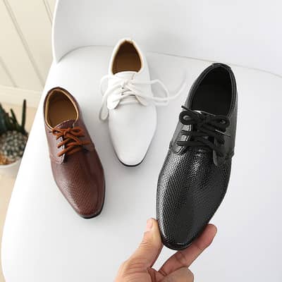 Boys Formal Dress Shoes – Classic Lace-Up Party & Wedding Shoes