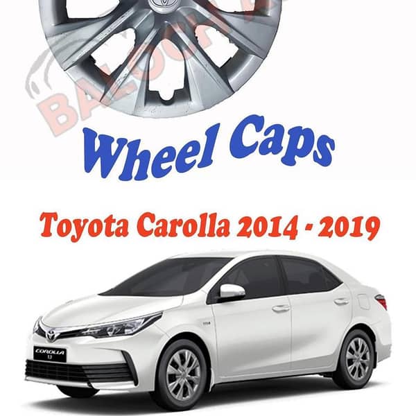 Wheels Covers for Toyota Corolla 2014–2019, 15 Inch - Set of 4, High Quality