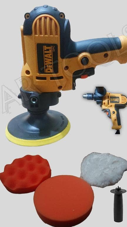 Drill Type Polisher 380 Watts with Pads and 10mm Chuck