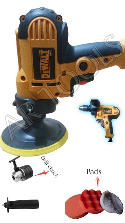 Drill Type Polisher 380W for Buffing and Polishing (Polisher and Drill Combo)