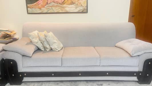 6 Seater Sofa Set Modern - Solid Wood with Fresh Upholstery