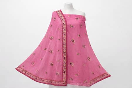 Pink Embroidered Dupatta