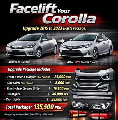 Toyota Corolla 2015 to 2023 Facelift Conversion Kit | Complete Upgrad