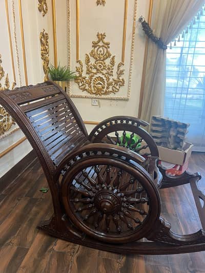 Sheesham wood revolving chair available