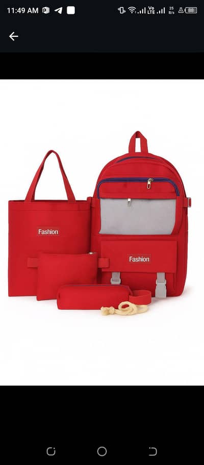 4pair bag set hicking, school ,collage bags