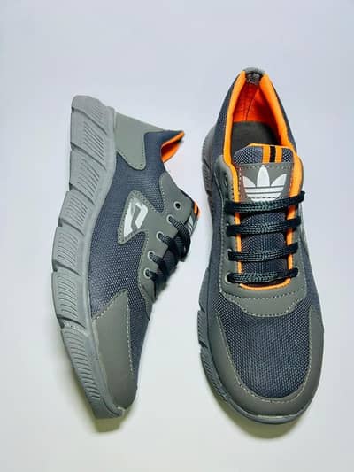 Men joggers grey orange lightweight all season comfortable