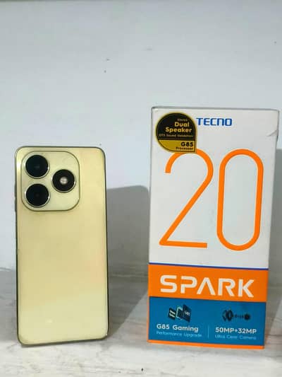 Tecno spark 20 16 256 with original box and charger