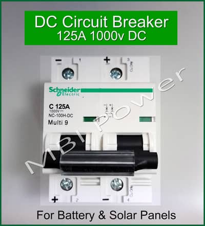 125A DC Circuit Breaker for Battery and Solar Panels