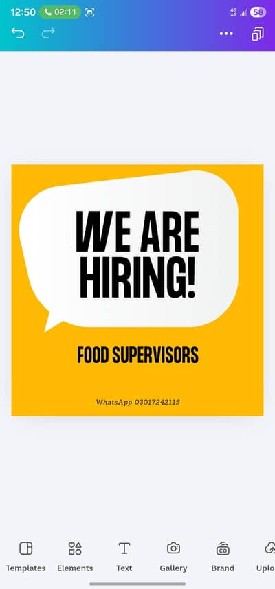 Supervisor cum cashier  food Experience