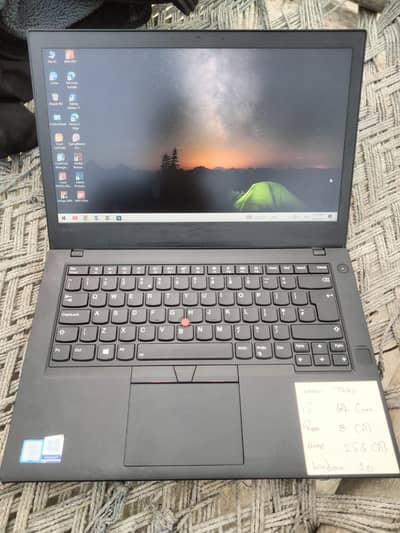 Lenovo T470 Core i5 6th generation  Ram 8GB Memory 256 GD SSD