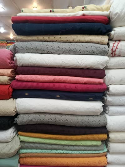 Plain lawn chikankari