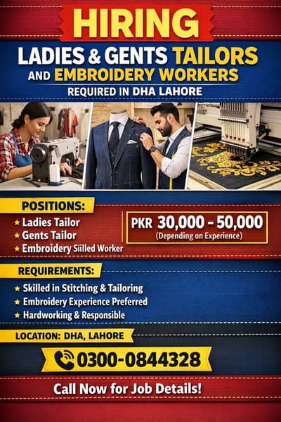 LADIES AND GENTS TAILORS AND EMBROIDERY WORKER