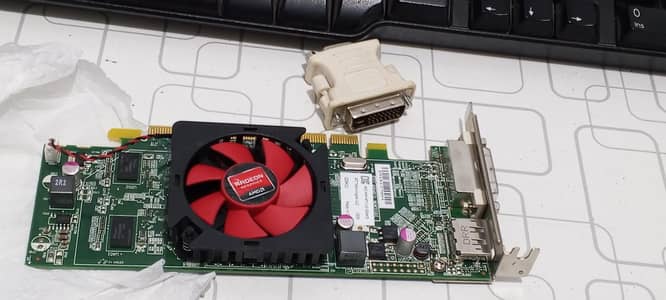 Radeon Graphic card 2gb with free adapter.