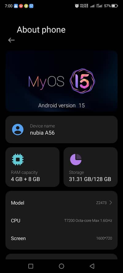 Nubia A56 4+8/128
