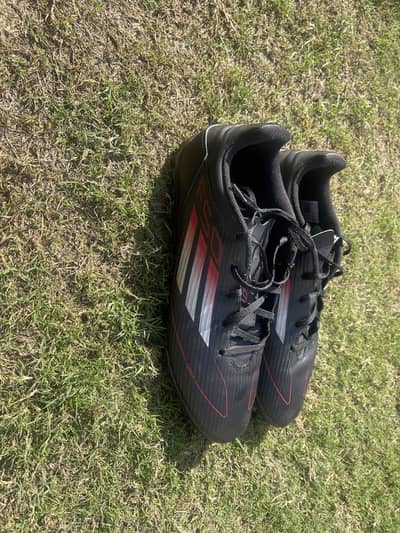Adidas F50 black color size uk 12 pack 46 and 47 cm 30.5