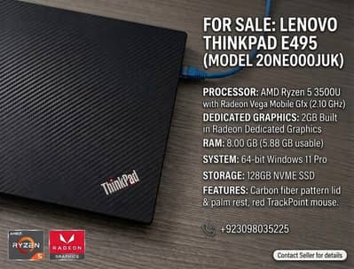 Lenovo E495 Laptop For sale
