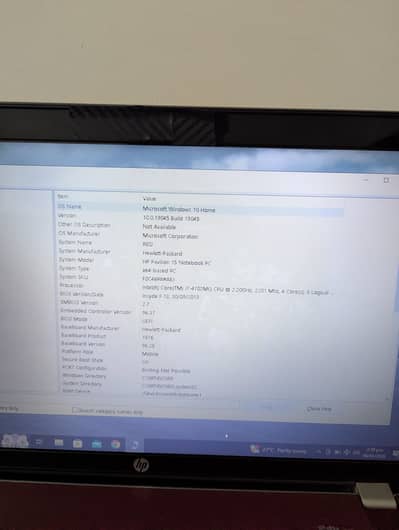 URGENT SALE HP pavilion 15 notebook pc (free external keyboard)
