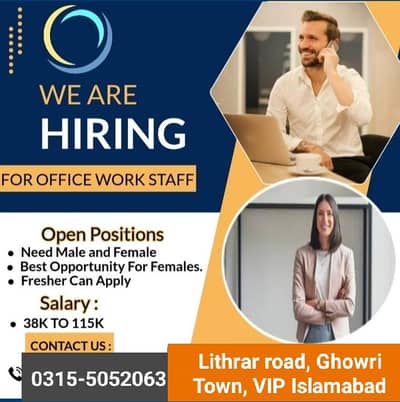 Male & Female for Office Work