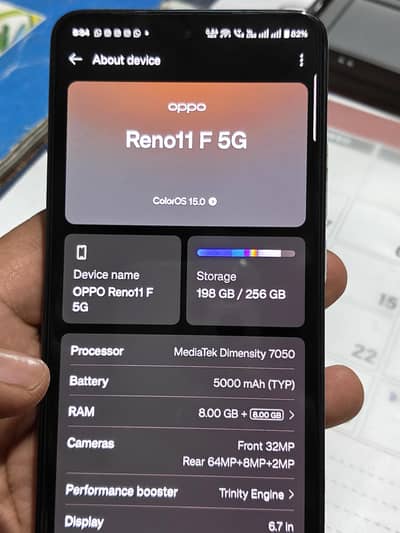 oppo Reno 11f. 8+8 256 GB