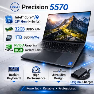 Dell Precision 5570 | i9 12th Gen | 32GB RAM | RTX A2000 8GB Workstati