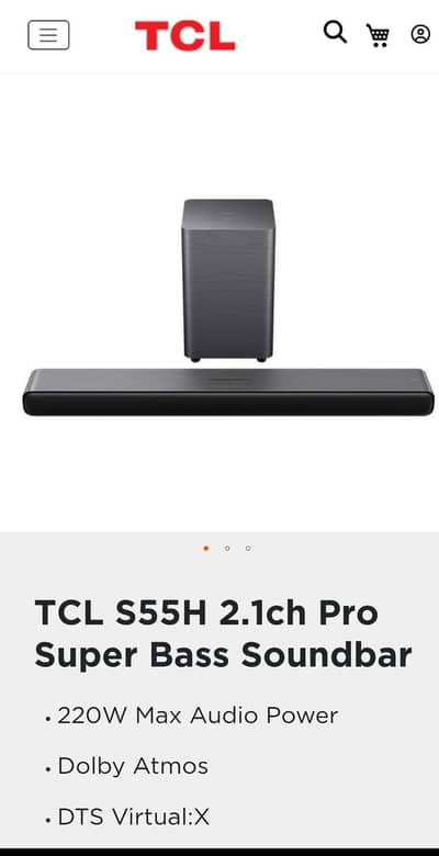 TCL S55H Pro Bass Soundbar