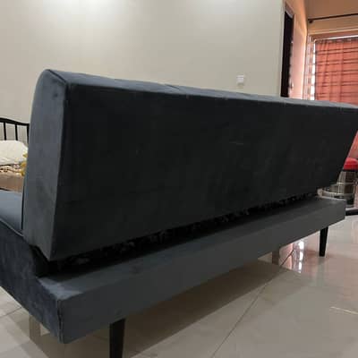 Velvet sofa cum bed slightly used 10/10 condition