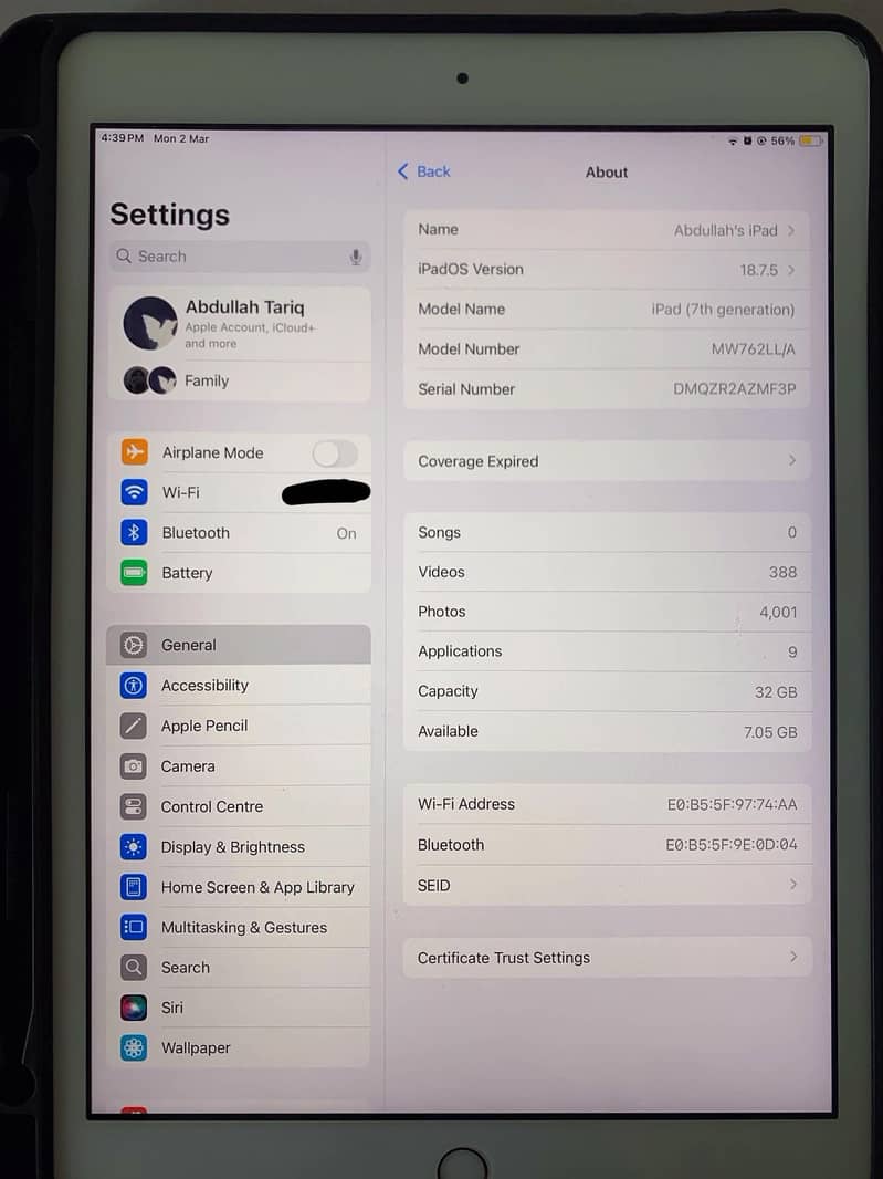 Ipad 7th generation 4