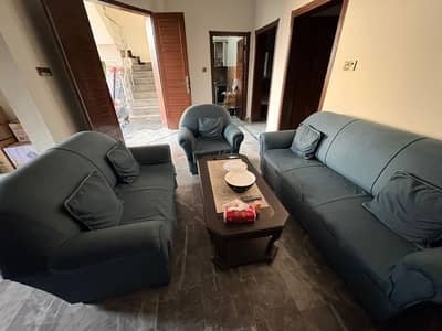 3 2 1 sofa set with one big and 2 small tables